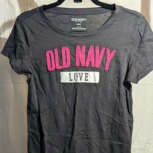 Old Navy Women's Graphic Tee, Gray & Pink, Medium